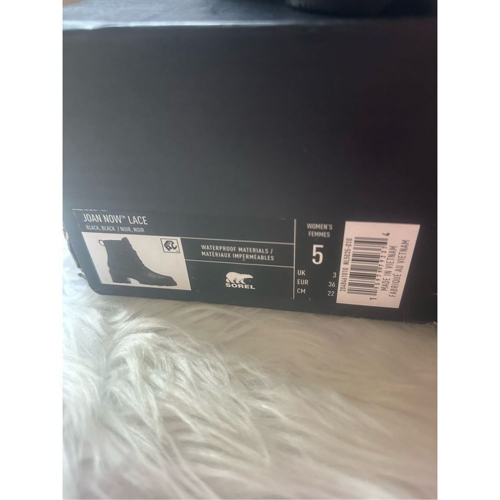 Sorel WOMEN'S JOAN NOW LACE BOOT black size 5 BNIB - Picture 6 of 8